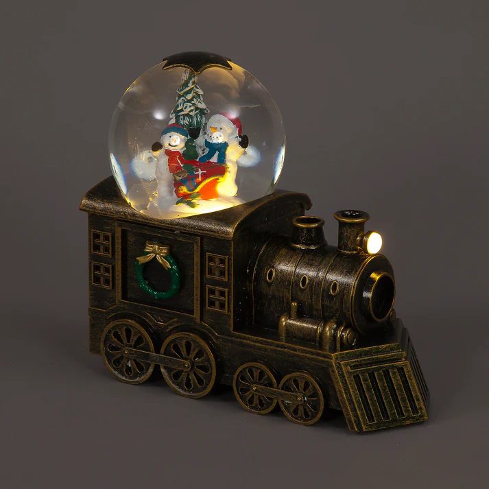 5029936976109 1 SnowTime Train with Light Up Globe and Rotating Santa Christmas Decoration.jpg